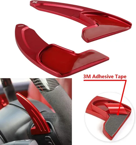 Miniatura 5 de Extensión de levas de cambio para Dodge Charger, Challenger - Cubiertas de levas de cambio de volante de aluminio billete compatibles con Dodge