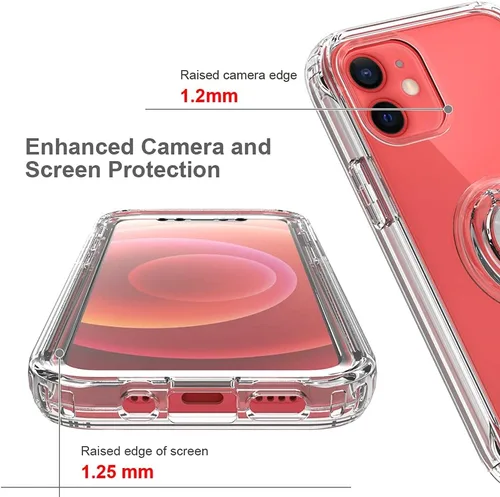 Miniatura 4 de Funda protectora resistente de cuerpo completo de 360° con protector de pantalla y soporte de anillo para iPhone 12 Pro Max (6.7 pulgadas)