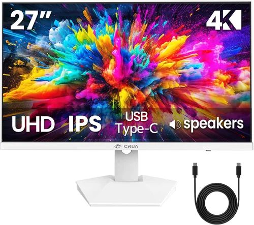 Miniatura 8 de CRUA Monitor para juegos de 27 pulgadas y 240 Hz, pantalla IPS QHD 2560 x 1440, AMD FreeSync, 120% sRGB, altavoces integrados, filtro de luz azul