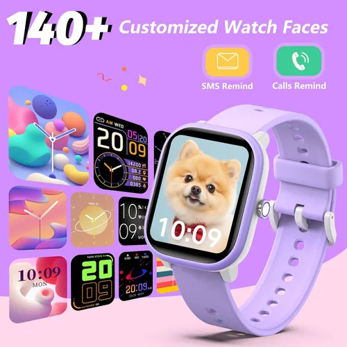Miniatura 4 de Wach - Reloj inteligente para niños de 6 a 15 años, monitor de actividad física de 1.8 pulgadas, no necesita teléfono, podómetro, monitor de sueño