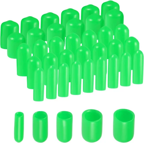Miniatura 46 de uxcell 100 tapas redondas de goma para extremos de goma, tapas protectoras de rosca de tornillo de 1/2 pulgadas, 5/8 pulgadas, 3/4 pulgadas, 7/8