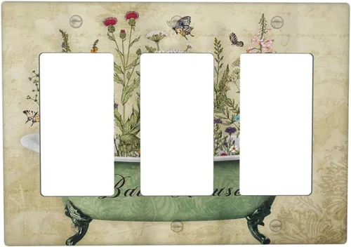 Miniatura 104 de Placa de cubierta de tomacorriente con diseño de mariposa, placas decorativas de pared, 1 gang, cubiertas de enchufes eléctricos, placa frontal Arte