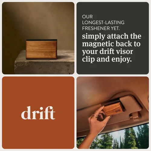 Miniatura 5 de Ambientador para coche Drift - El ambientador de madera original - Eliminador de olores para coche - Aroma duradero - Clip de metal - Aceites