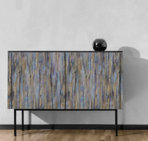 Miniatura 2 de CiCiwind Papel tapiz de madera azul púrpura para despegar y pegar, papel tapiz de madera sintética, película de vinilo decorativa, rollo de cajón