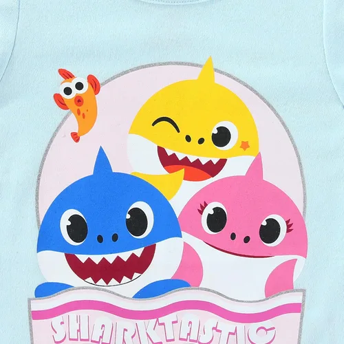 Miniatura 9 de Nickelodeon Baby Shark - Conjunto de camiseta, camiseta sin mangas y pantalones cortos para bebés y niños pequeños, rosa, azul o multicolor
