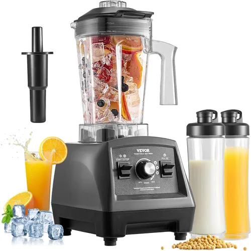 Miniatura 13 de VEVOR Licuadora Profesional para Batidos, 118 oz 1400W, con Motor Potente, Licuadora Multifuncional para Procesamiento de Alimentos con Cubierta
