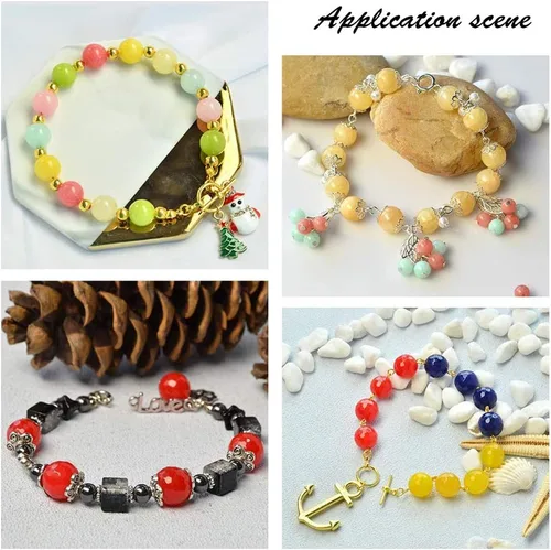 Miniatura 8 de PH PandaHall 1560 cuentas de vidrio esmerilado de 24 colores para hacer joyas, cuentas heladas de color caramelo de 0.236 pulgadas (0.236 in)
