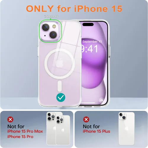Miniatura 136 de Fuerte magnético para iPhone 11, compatible con Magsafe, [resistente a caídas de 13 pies] Funda trasera translúcida mate con sensación de piel