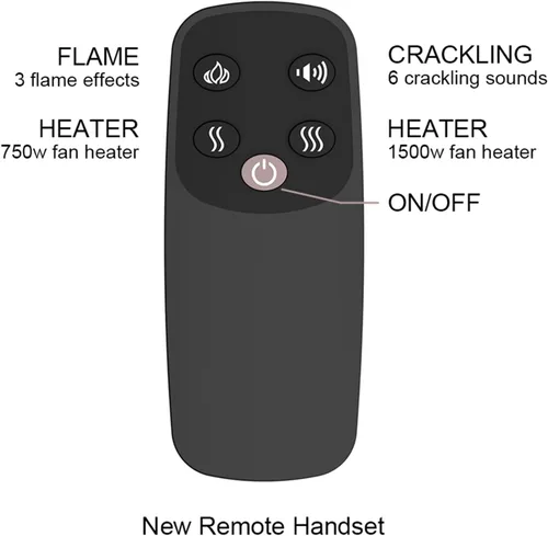 Miniatura 4 de PuraFlame - Inserto eléctrico de chimenea occidental con sonido crepitante de fuego, control remoto, 750/1500 W, negro, 22 53/64 pulgadas de ancho x