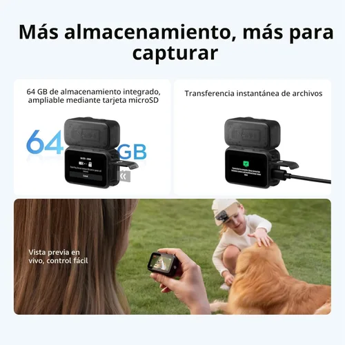 Miniatura 5 de DJI Osmo Nano Standard Combo (64GB) - Pequeña cámara de vlogging de 4K/60fps con un sensor de 1/1.3 ″, video FOV ancho de 143°, grabación de 200