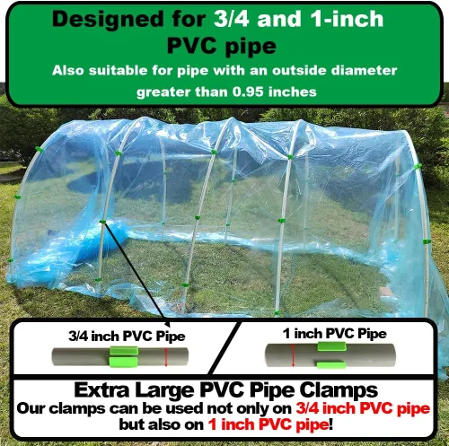 Miniatura 3 de Abrazaderas de invernadero para tubos de PVC de 3/4-1 pulg, aros de invernadero, marco de soporte, túnel de cultivo, soporte para plantas y estacas