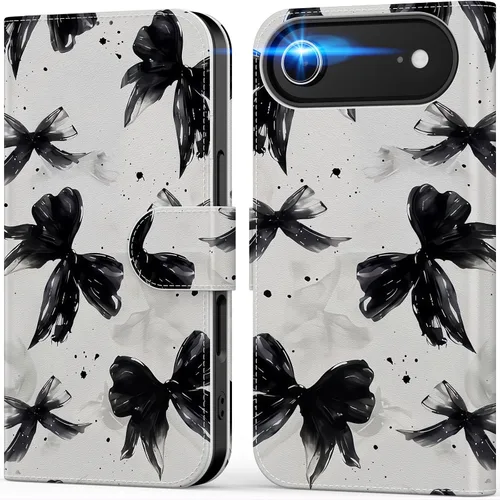 Miniatura 106 de DEENAKIN Funda tipo cartera para iPhone 15 con tarjetero + clip para efectivo, bloqueo RFID, protección contra caídas de grado militar y obras
