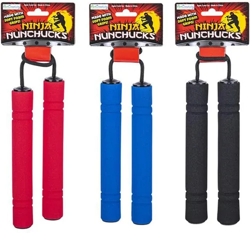 Miniatura 6 de ArtCreativity Nunchucks de juguete de espuma para niños en varios colores (juego de 3) juguetes de entrenamiento con asas suaves, el mejor regalo