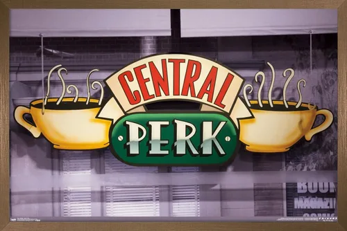 Miniatura 17 de Trends International Friends - Póster de pared de Central Perk, 14.725 x 22.375 pulgadas, versión enmarcada de madera de granero