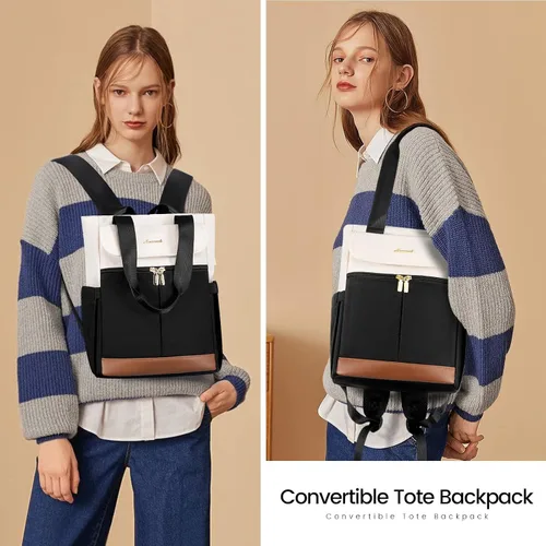Miniatura 2 de LOVEVOOK Mochila para mujer, mini mochilas convertibles para adolescentes y niñas, pequeña bolsa universitaria para el trabajo, escuela, viajes