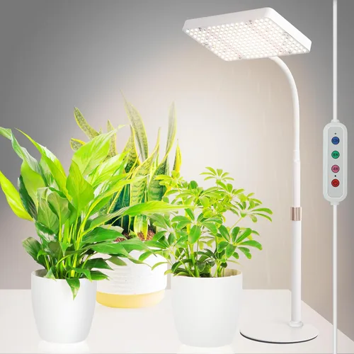 Luz de cultivo de mesa, luces de crecimiento de escritorio brillantes para inicio de semillas, bonsái, suculentas, cactus, temporizador de