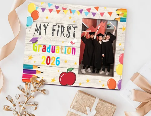 Miniatura 2 de Orchroma Marco de fotos de graduación de jardín de infantes 2026, marco de fotos de mi primera graduación, regalo para niños de preescolar