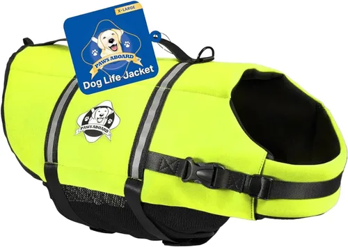 Miniatura 39 de Chaleco salvavidas para perros – Chaleco de natación para perros, ajustable, reflectante, cómodo, varios colores, patrones, chaleco de natación