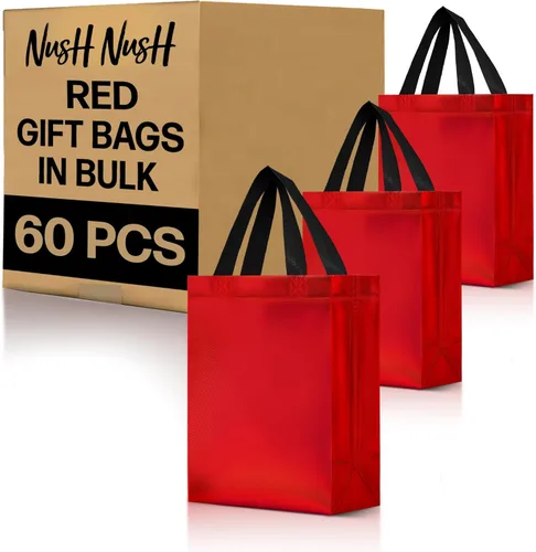 Miniatura 65 de Nush Nush - Bolsas de regalo reutilizables azul aguamarina a granel (azul aguamarina - Tamaño mediano - Juego de 30)