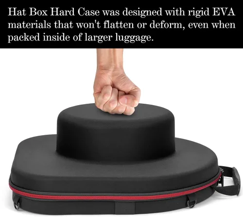 Miniatura 6 de Nisorpa Organizador portátil para sombrero de vaquero para viajes, organizador de almacenamiento de sombreros de vaquero, funda rígida