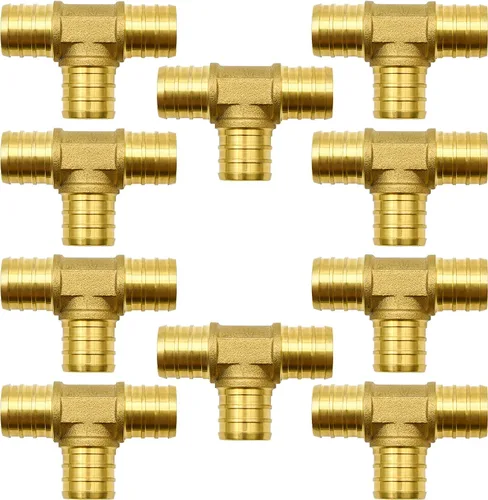 Miniatura 12 de Paquete de 10 accesorios de codo PEX de 1/2 pulgada, accesorios de latón para tubería PEX