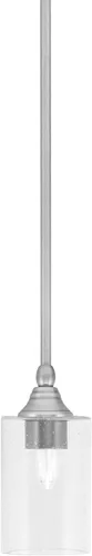 Miniatura 51 de Toltec Lighting Tallo Colgado Mini colgante, acabado de cobre negro, 3.5" cuadrado humo burbuja vidrio