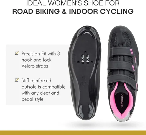 Miniatura 5 de Tommaso Pista - Tenis para bicicleta de carretera para mujer, compatible con Dual Cleat