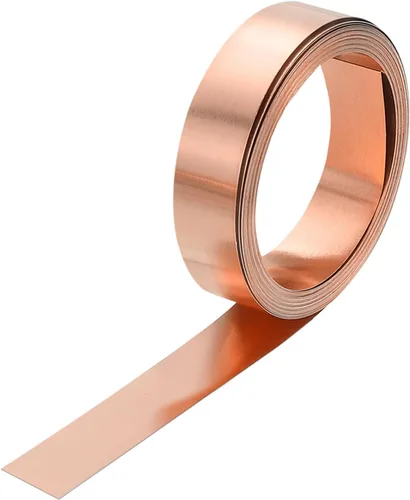 Miniatura 22 de uxcell Rollo de chapa de cobre para tapajuntas 3500 mm x 100 mm x 0,02 mm, tira de cobre puro al 99,9% de 101,6 mm x 3,5 m, placa de hoja de metal