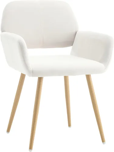 KCC Sillas Pequeñas y Modernas con Brazos para Comedor 1 Pieza, Asiento Lateral Tapizado en Terciopelo de Mediados de Siglo Club para Invitados con