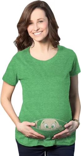Miniatura 29 de Remera para futura mamá, con diseño simpático de bebé asomándose. Remera simpática para futura mamá.