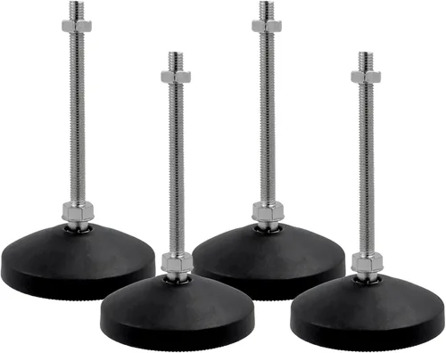 Miniatura 8 de Pies niveladores M8x50mm, capacidad de 2200 libras, deslizadores giratorios ajustables y resistentes, base antideslizante de 1.53 pulgadas