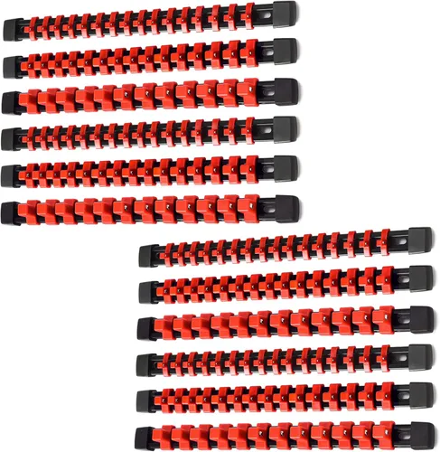 Miniatura 34 de ALOANES 3 organizadores de enchufes de acrilonitrilo butadieno estireno (ABS), rieles de enchufe para unidades de 3/8 pulgadas, soportes de enchufe