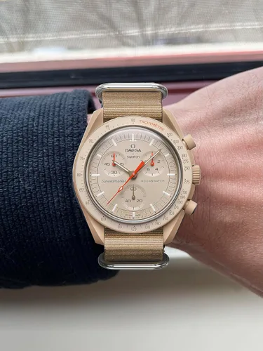 Miniatura 4 de Correa de reloj para Omega X Swatch Moonswatch Correa de reloj Speedmaster 20MM de liberación rápida de goma de repuesto