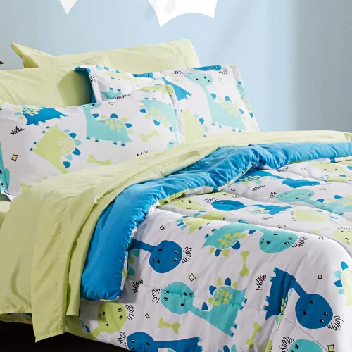 Miniatura 3 de SLEEP ZONE Juego de edredón para niños, tamaño matrimonial/queen, súper lindo y suave, ropa de cama para niños en una bolsa, juego de 7 piezas