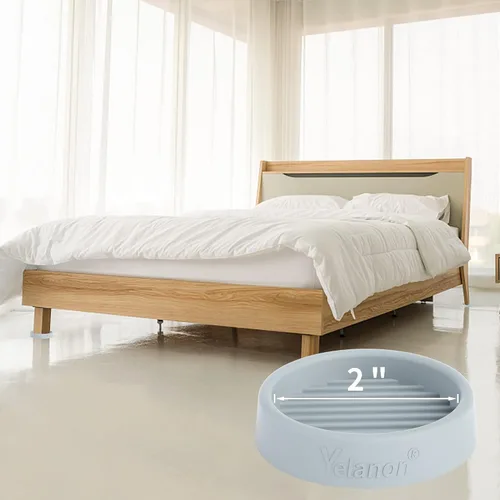 Miniatura 3 de Posavasos para muebles - 8 piezas, vasos de ruedas de muebles redondos de 2" - Almohadillas antideslizantes para suelos de madera dura, pinzas