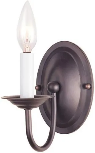 Miniatura 11 de Livex Lighting 4151-04 Home Basics Aplique de Pared Negro de 1 Luz