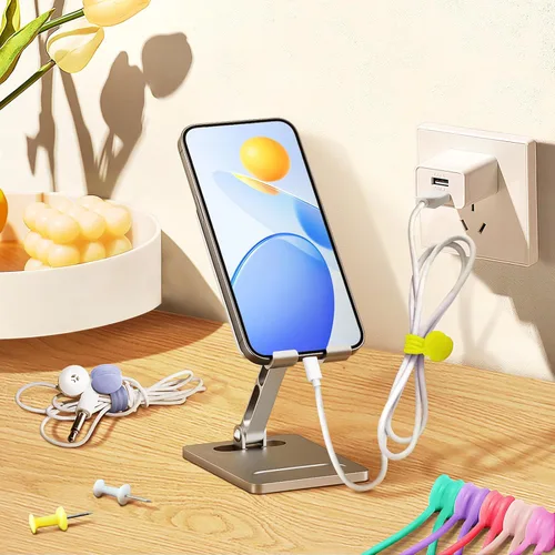 Miniatura 2 de Bridas magnéticas para cables, organizadores de cables magnéticos de silicona reutilizables para agrupar, clips de refrigerador, marcadores