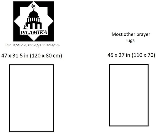 Miniatura 7 de Alfombra de oración musulmana islámica, gruesa, grande, acolchada, sajadah para niños, hombres y mujeres, con cuentas de oración del Islam para R