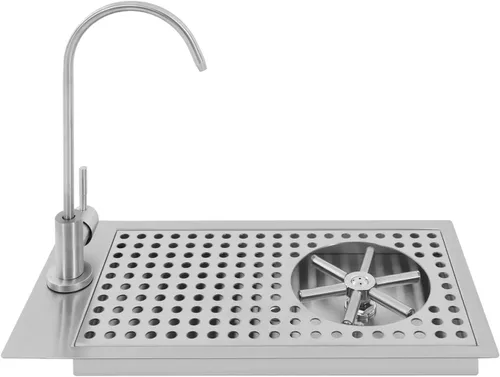 Enjuagadora de vidrio, jarra comercial de acero inoxidable 304, enjuague para encimera, lavadora de tazas multiángulo, salida de agua, enjuague de