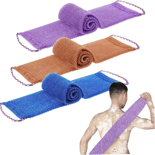 Miniatura 10 de Esponja de red africana 3 piezas para ahorrar trabajo largo ampliar plegable red africana malla de tela exfoliante africana esponja de red sin Sin