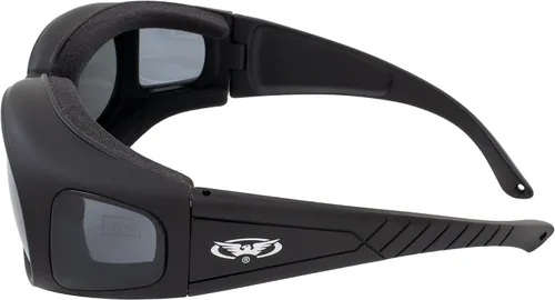 Miniatura 9 de 2 pares de anteojos de sol de seguridad para motocicletas se adapta a la mayoría de lentes recetados, humo y claridad noche y día, cumple