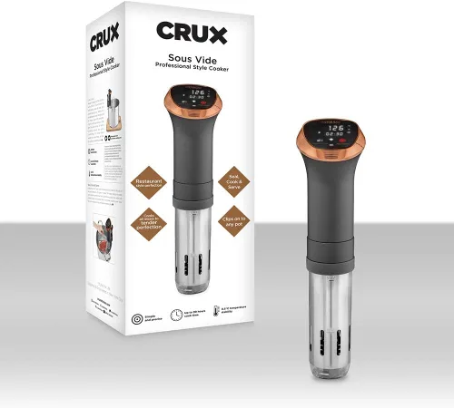 Miniatura 7 de Crux Sous Vide - Cocina de precisión, cocina lenta de estilo profesional saludable, bomba silenciosa de 360 grados, pantalla táctil retroiluminada