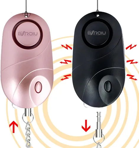 Miniatura 9 de Paquete de 6 sirenas de alarma personal de emergencia de autodefensa con luces LED, alarma de seguridad para mujeres, niños y ancianos (multicolor)