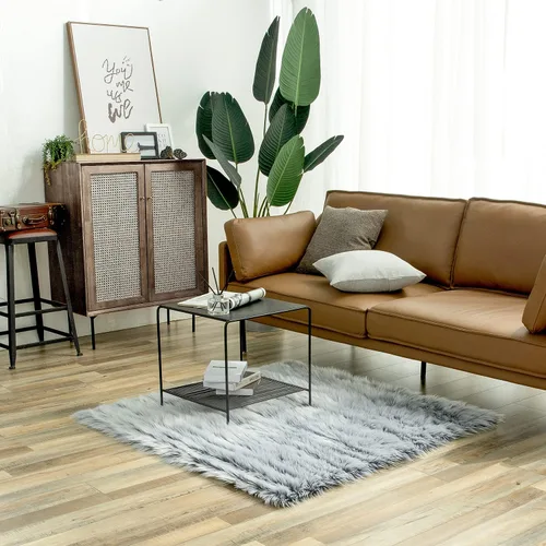 Miniatura 176 de Ashler Home Deco - Tapete de pelo sintético de oveja, mullido, suave, de 2 x 3 pies, lavable a máquina, dormitorio, habitación de los niños, sala