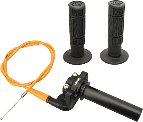 NIBBI Empuñadura de acelerador giratorio, empuñaduras para bicicleta de tierra con cable de acelerador y empuñadura de manillar para bicicleta pit