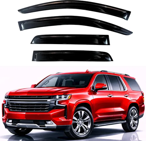 Miniatura 31 de KPY Visor de ventana compatible con Hyundai Tucson 2021-2025, 4 piezas de deflector de ventilación para ventana lateral, estilo Mugen, protector