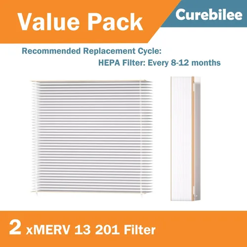 Miniatura 5 de Filtro de repuesto 201 MERV 13 compatible con Aprilaire 2200, 2250, Space Gard 2200 Purificadores de aire para toda la casa y Lennox PMAC-20C