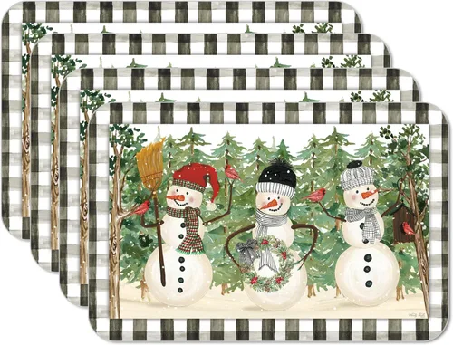 Miniatura 23 de CounterArt Autumn in Nature - Juego de 4 manteles individuales reversibles de plástico flexible de fácil cuidado, fabricados en los Estados Unidos