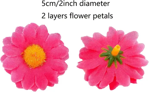 Miniatura 2 de 100 cabezas de girasol de seda de 1.969 in, 2 pulgadas, decoración de boda, corona de regalo, álbum de recortes, manualidades, fiesta, festival