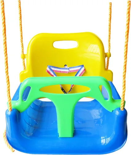 Miniatura 11 de Columpio desmontable 3 en 1 para niños pequeños a adolescentes que juegan al aire libre (silla azul con ganchos a presión)